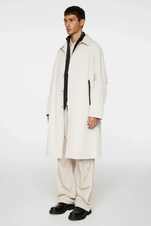 Jackets|Outerwear<J.Lindeberg Frankie 2L Raglan Coat Moonbeam