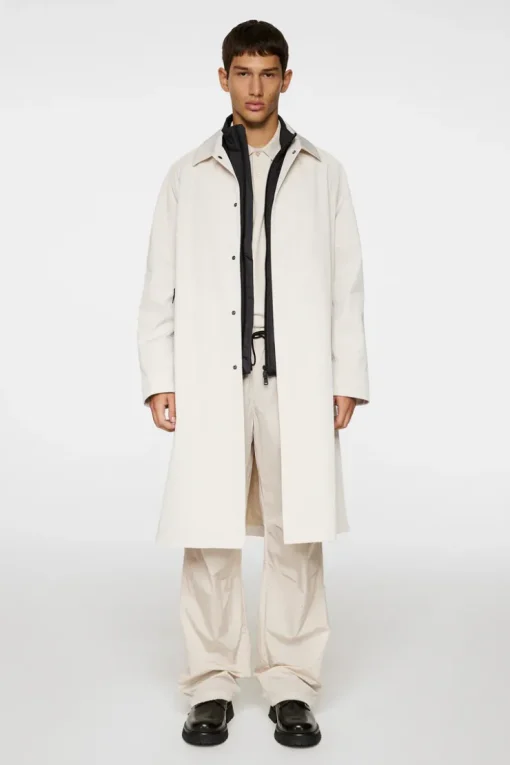 Jackets|Outerwear<J.Lindeberg Frankie 2L Raglan Coat Moonbeam