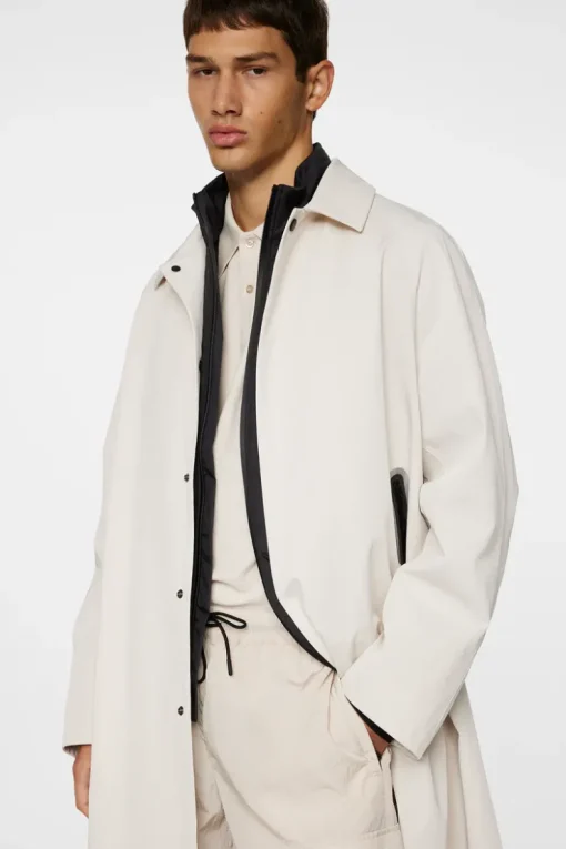 Jackets|Outerwear<J.Lindeberg Frankie 2L Raglan Coat Moonbeam