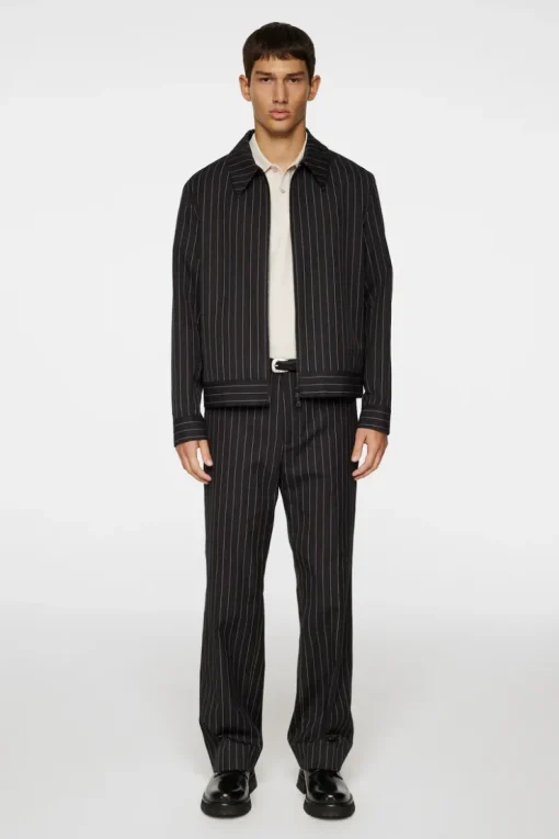 Trousers|Bottoms<J.Lindeberg Haij Pin Stripe Pants Black