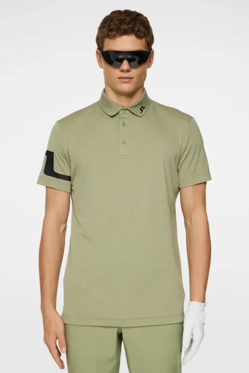 Golf|Polo Shirts<J.Lindeberg Heath Polo OilGreen
