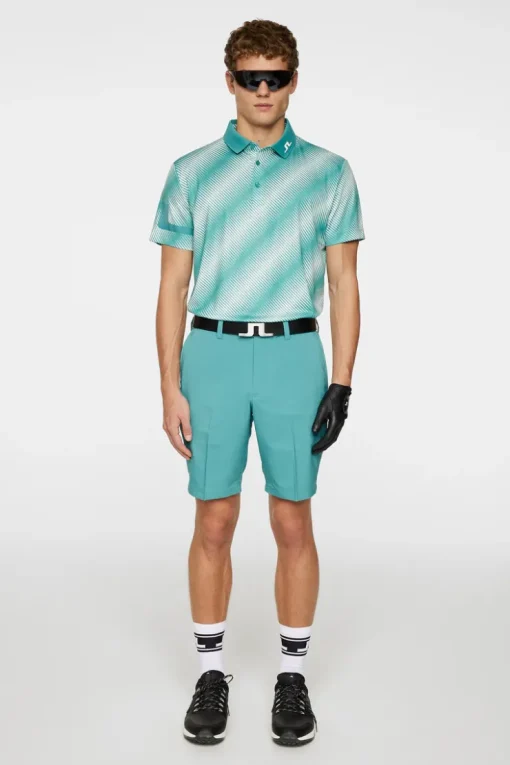 Golf|Polo Shirts<J.Lindeberg Heath Print Polo CombTealM