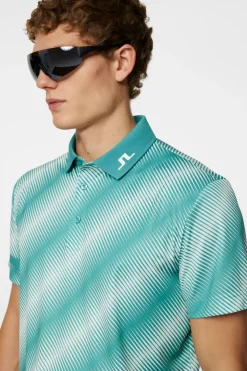 Golf|Polo Shirts<J.Lindeberg Heath Print Polo CombTealM