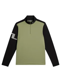 Golf|Base & Mid Layers<J.Lindeberg Heath Strike Mid Layer OilGreen