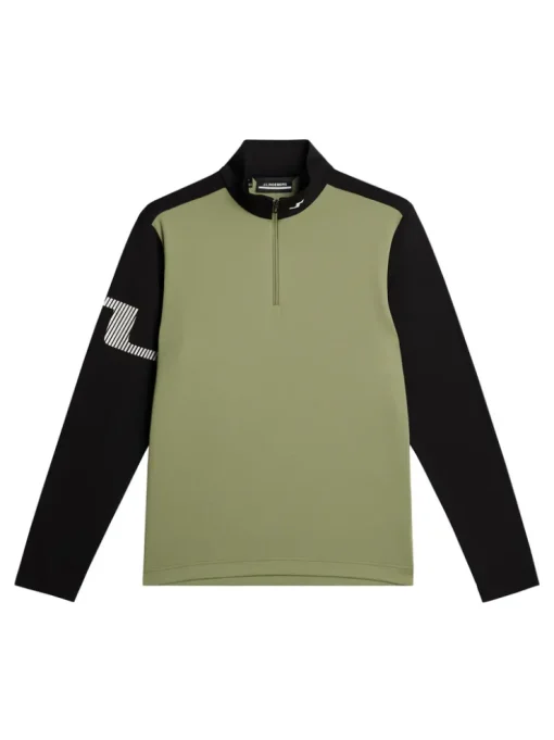 Golf|Base & Mid Layers<J.Lindeberg Heath Strike Mid Layer OilGreen