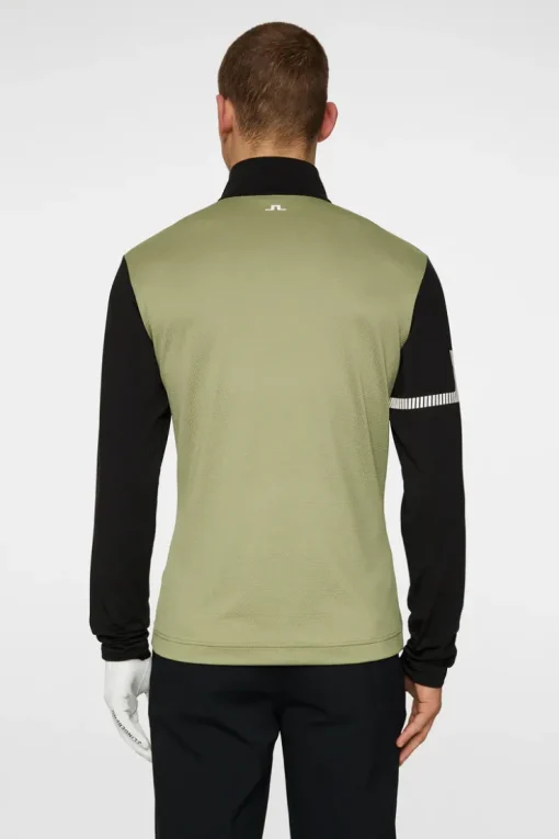 Golf|Base & Mid Layers<J.Lindeberg Heath Strike Mid Layer OilGreen