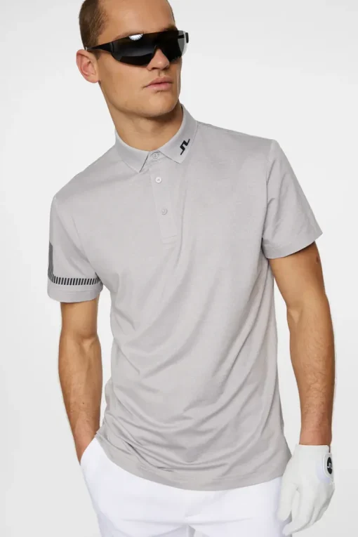 Golf|Polo Shirts<J.Lindeberg Heath Strike Polo LightGreyMelange