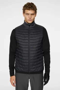 Golf|Ski<J.Lindeberg Holden Quilt Hybrid Vest Asphalt