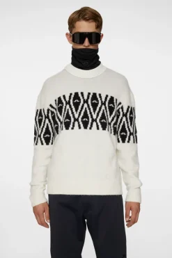 Ski|Tops<J.Lindeberg Jalen Jacquard Knitted Sweater WhisperWhite