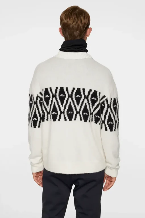 Ski|Tops<J.Lindeberg Jalen Jacquard Knitted Sweater WhisperWhite