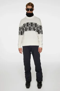Ski|Tops<J.Lindeberg Jalen Jacquard Knitted Sweater WhisperWhite