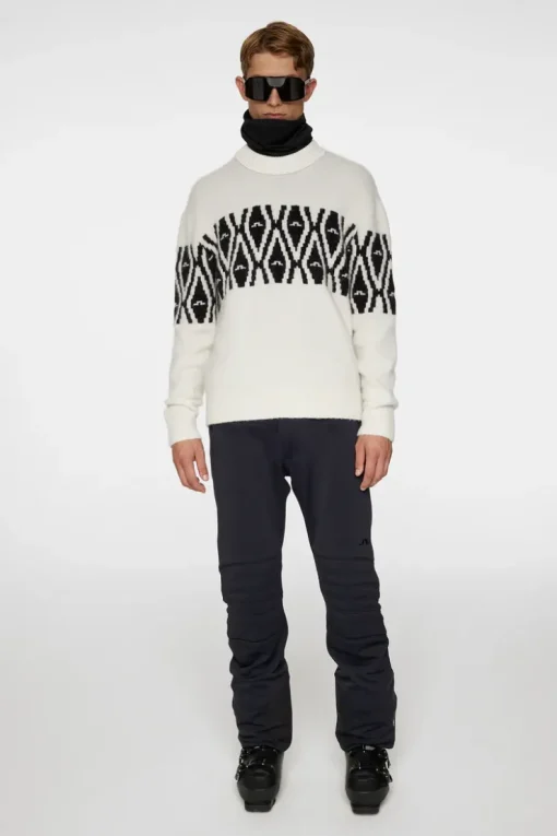 Ski|Tops<J.Lindeberg Jalen Jacquard Knitted Sweater WhisperWhite