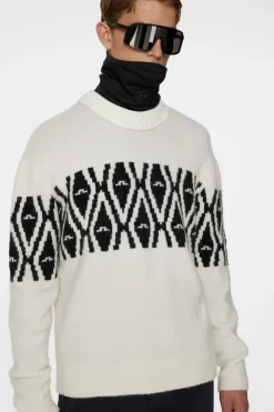 Ski|Tops<J.Lindeberg Jalen Jacquard Knitted Sweater WhisperWhite