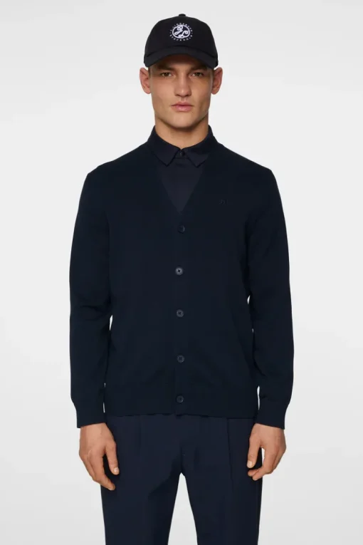 Golf|Knitwear<J.Lindeberg Jarred Knitted Cardigan JLNavy