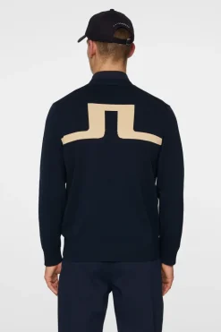 Golf|Knitwear<J.Lindeberg Jarred Knitted Cardigan JLNavy