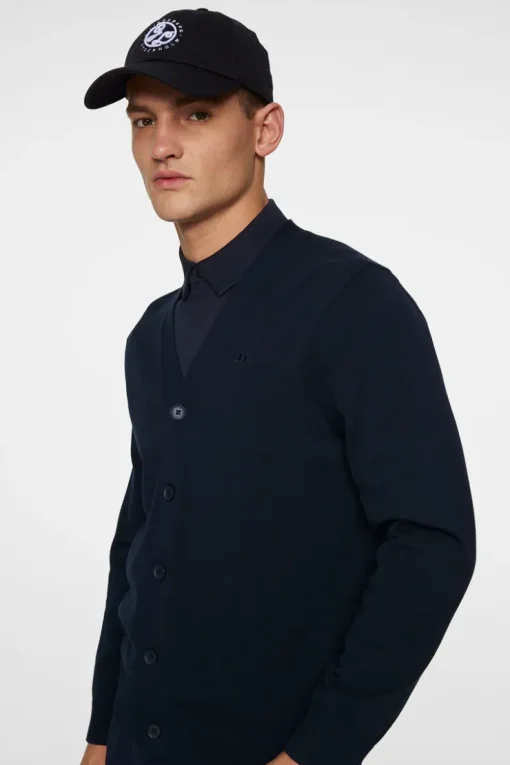 Golf|Knitwear<J.Lindeberg Jarred Knitted Cardigan JLNavy