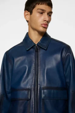 Leather & Suede|Outerwear<J.Lindeberg Jed Leather Party Jacket KeyLargo