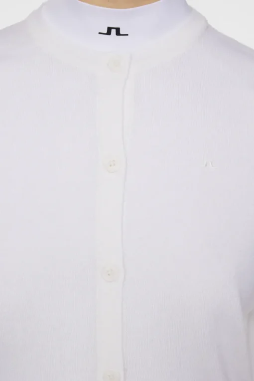 Golf|Knitwear<J.Lindeberg Joanna Knitted Cardigan White