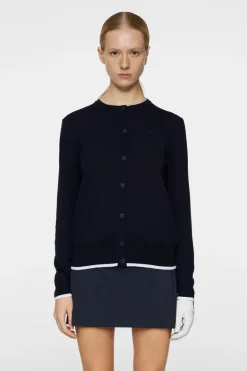 Golf|Knitwear<J.Lindeberg Joanna Knitted Cardigan JLNavy