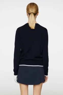 Golf|Knitwear<J.Lindeberg Joanna Knitted Cardigan JLNavy