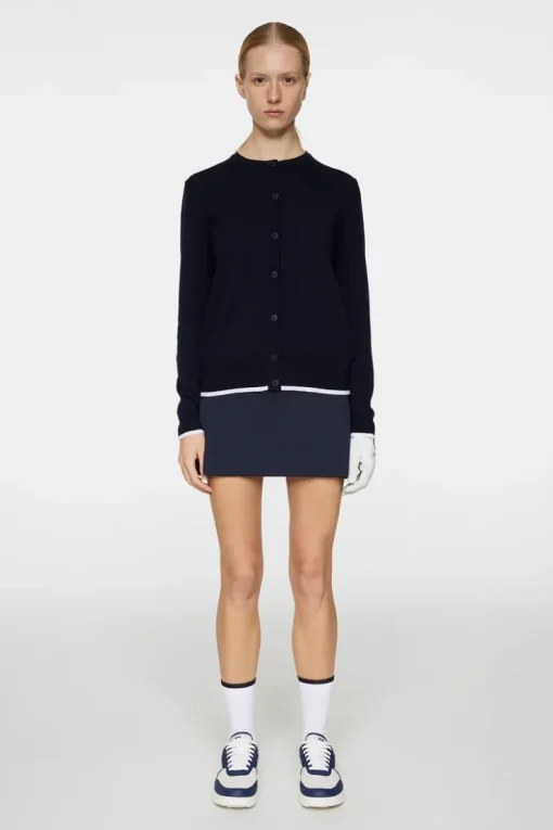 Golf|Knitwear<J.Lindeberg Joanna Knitted Cardigan JLNavy