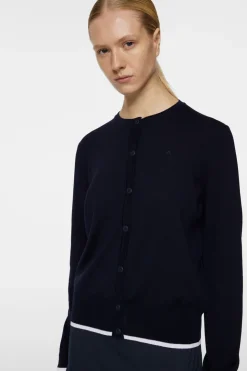 Golf|Knitwear<J.Lindeberg Joanna Knitted Cardigan JLNavy