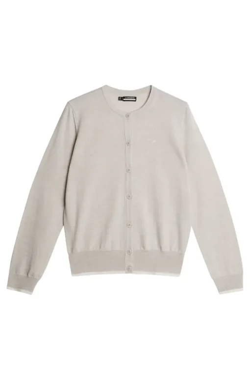 Golf|Knitwear<J.Lindeberg Joanna Knitted Cardigan Moonbeam