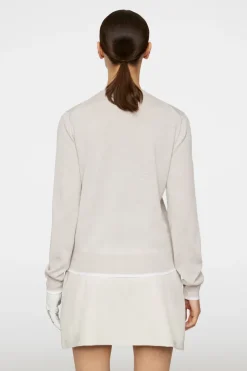 Golf|Knitwear<J.Lindeberg Joanna Knitted Cardigan Moonbeam