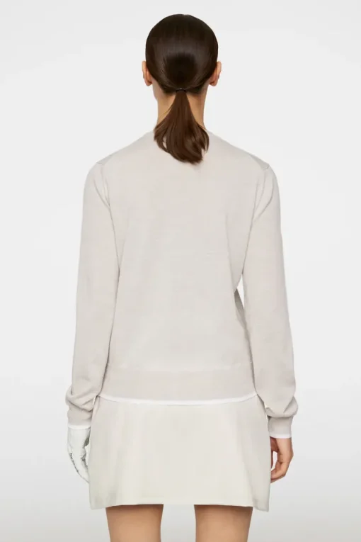 Golf|Knitwear<J.Lindeberg Joanna Knitted Cardigan Moonbeam