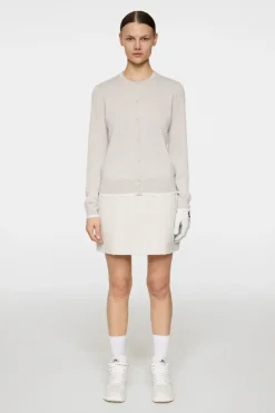Golf|Knitwear<J.Lindeberg Joanna Knitted Cardigan Moonbeam