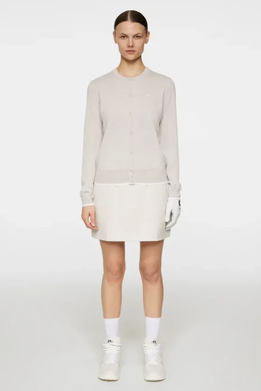Golf|Knitwear<J.Lindeberg Joanna Knitted Cardigan Moonbeam