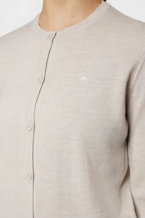 Golf|Knitwear<J.Lindeberg Joanna Knitted Cardigan Moonbeam