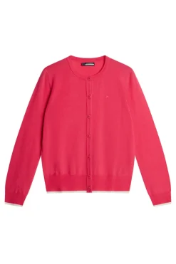 Golf|Knitwear<J.Lindeberg Joanna Knitted Cardigan Azalea