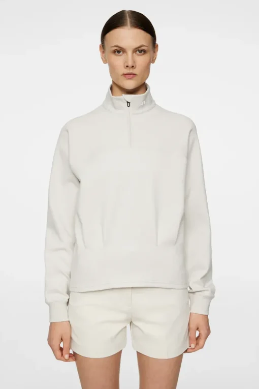 Golf|Base & Mid Layers<J.Lindeberg Jodi Quarter Zip Sweatshirt Moonbeam