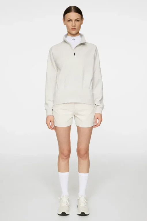 Golf|Base & Mid Layers<J.Lindeberg Jodi Quarter Zip Sweatshirt Moonbeam