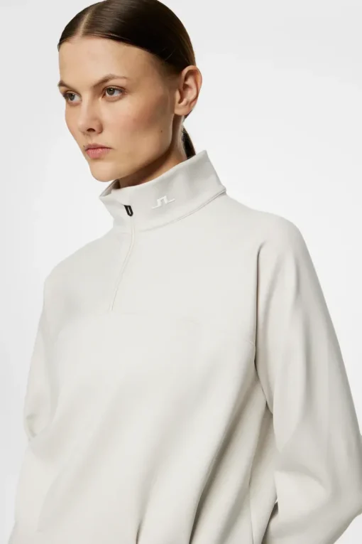 Golf|Base & Mid Layers<J.Lindeberg Jodi Quarter Zip Sweatshirt Moonbeam