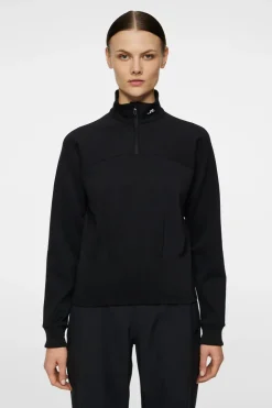 Golf|Base & Mid Layers<J.Lindeberg Jodi Quarter Zip Sweatshirt Black
