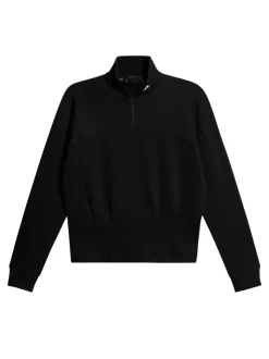 Golf|Base & Mid Layers<J.Lindeberg Jodi Quarter Zip Sweatshirt Black