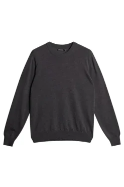 Knitwear|Tops<J.Lindeberg Keane Merino Crew Neck LavaSmokeMelange