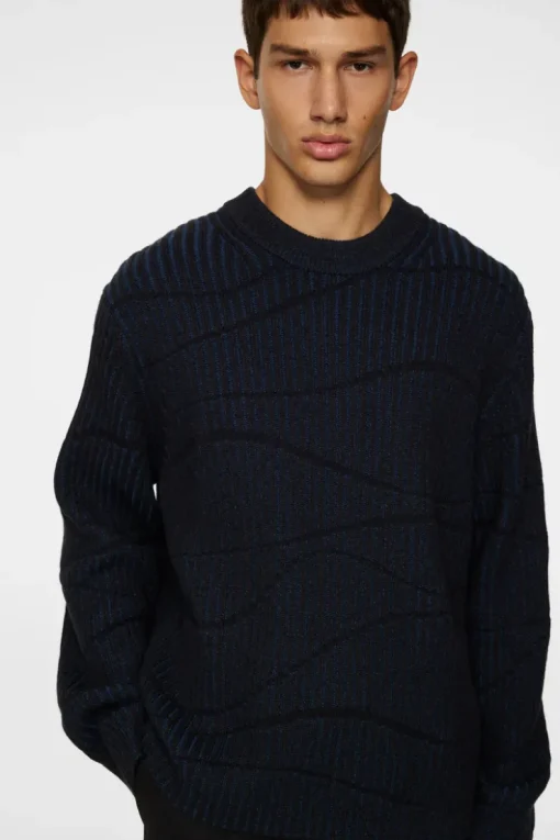 Knitwear|Tops<J.Lindeberg Ken Resonance Jacquard Crew KeyLargo