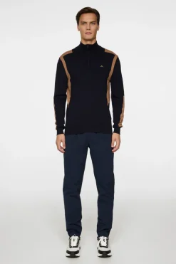 Golf|Knitwear<J.Lindeberg Kendrick Knitted Zip Sweater TigersEye