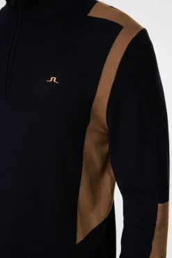 Golf|Knitwear<J.Lindeberg Kendrick Knitted Zip Sweater TigersEye