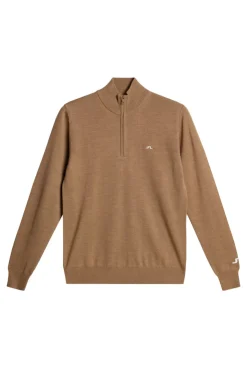 Golf|Knitwear<J.Lindeberg Kian Zipped Sweater TigersEye