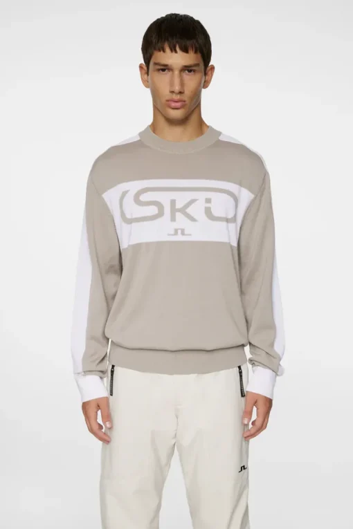 Ski|Knitwear<J.Lindeberg Kirby Knitted Sweater Moonbeam