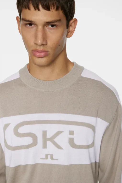 Ski|Knitwear<J.Lindeberg Kirby Knitted Sweater Moonbeam