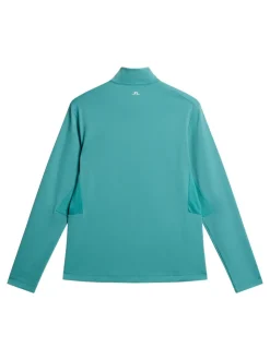 Golf|Base & Mid Layers<J.Lindeberg Leon Quarter Zip Mid Layer Teal