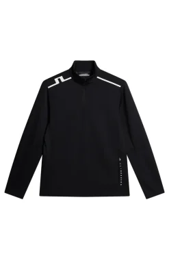 Golf|Base & Mid Layers<J.Lindeberg Leon Quarter Zip Mid Layer Black