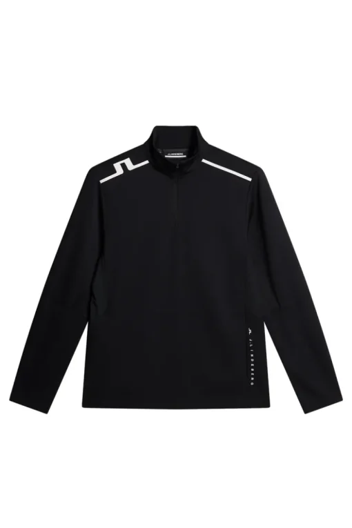 Golf|Base & Mid Layers<J.Lindeberg Leon Quarter Zip Mid Layer Black