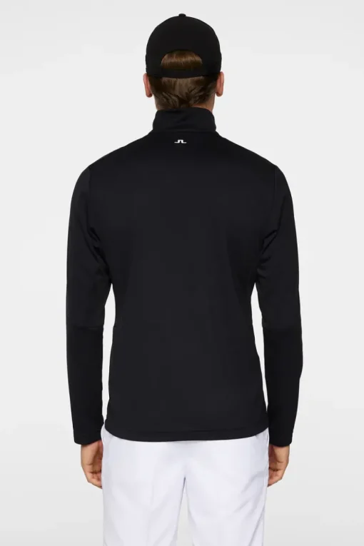 Golf|Base & Mid Layers<J.Lindeberg Leon Quarter Zip Mid Layer Black