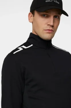 Golf|Base & Mid Layers<J.Lindeberg Leon Quarter Zip Mid Layer Black